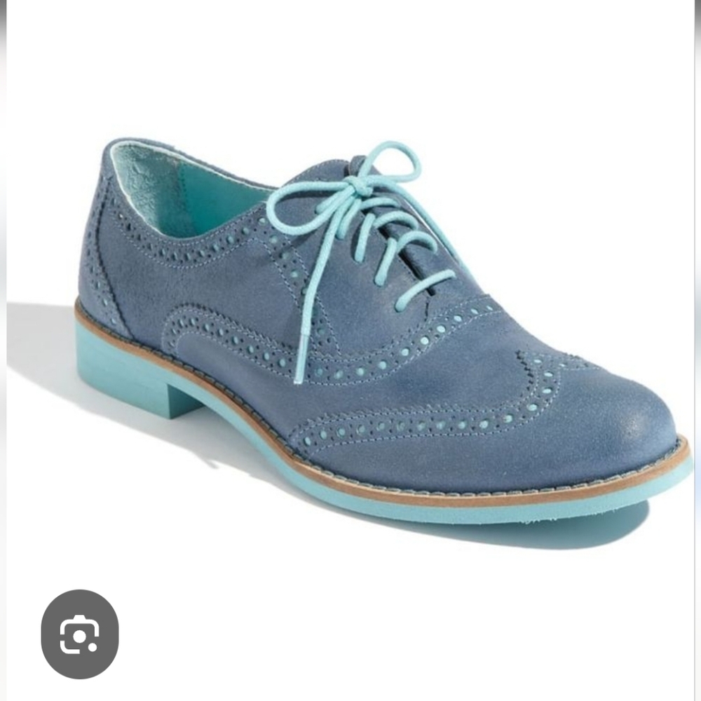 Cole Haan Women's Teal Oxford Flats
